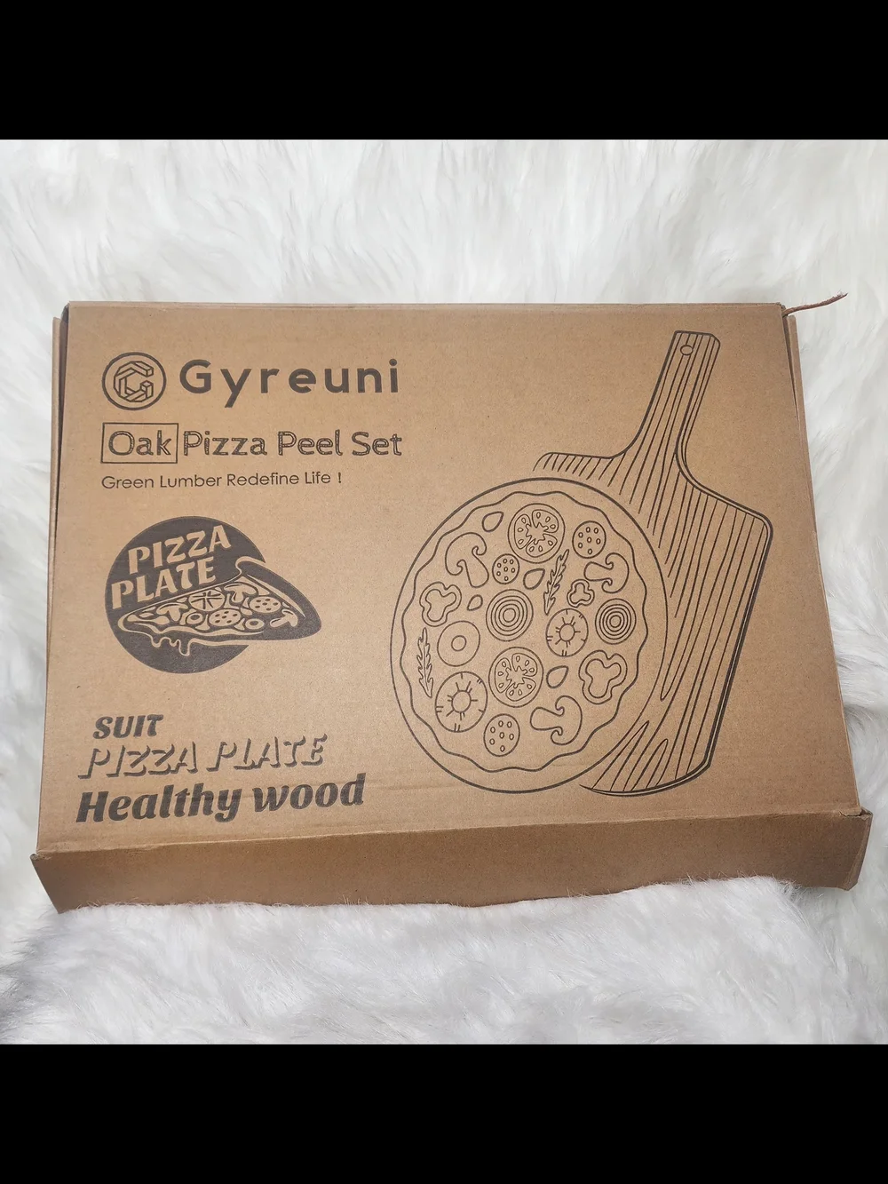 Wooden Pizza Peel and Dough Scraper Set - Natural Wood